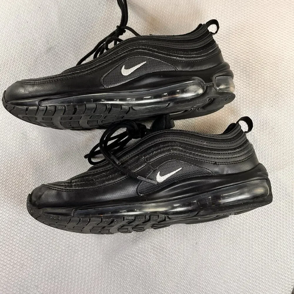 Nike Air Max 97 GS Triple Black‎ Anthracite 921522-011 Youth Sz 6.5Y